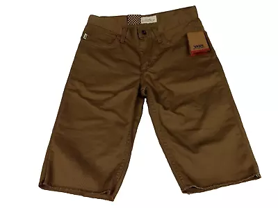 Vans Covina Brown Stretch Tan Brown Shorts Men’s NWT Size 28 • $27.94