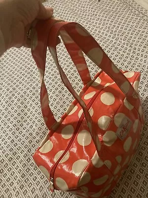 Cath Kidston Overnight Bag Tote Oilcloth Vivid Red Large Dot Used Laptop Size • £12.50