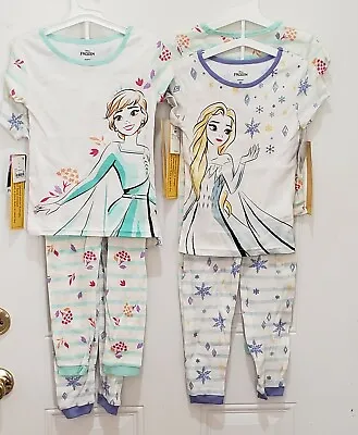 NWT Girls Size 5T Disney Frozen Anna & Elsa 4 Piece Set 2 Pajamas  • $11.95