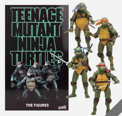 NECA TMNT Teenage Mutant Ninja Turtles SDCC 2018 1990 Movie 4 Pack Rare Edition • $83