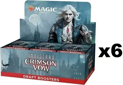 SEALED CASE - 6x Draft Booster Box 36 Ct. Crimson Vow Innistrad VOW MTG NEW • $417.99