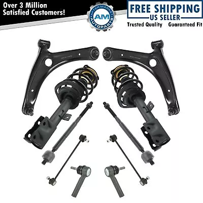 10pc Steering Suspension Kit Complete Struts Control Arms Tie Rods End Links • $371.24