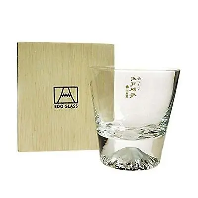 Tajima Glass Mt. Fuji Glass Rock Glass Set Of 2 Sake Glass Handmade NEW • $196.24
