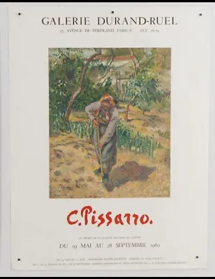 CAMILLE PISSARRO 1962 RARE ORIGINAL VINTAGE French Art Exhibition Poster • $177.89