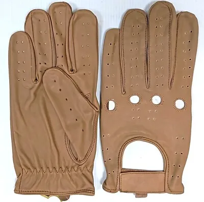 Driving Gloves Full Finger Soft Luxury High Quality Leather Driving Slim Fit • £14.99