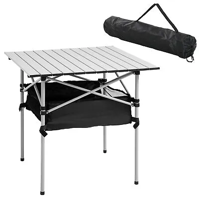 Outsunny Aluminum Camping Table Folding Table Picnic Table W/ Mesh  Bag Silver • £38.99