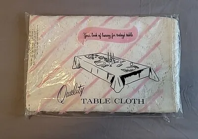 Vintage Quaker Lace Mayfair Tablecloth 72  X 90  Rectangle (Z2) • $25