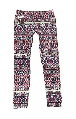 No Boundaries Bright Tribal Geometric Seamless Junior Legging Pants Sz 11-13 NWT • $13.99