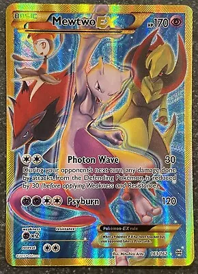 Mewtwo Ex 163/162 Nm Full Art Secret Rare Breakthrough 2015 Pokemon Eng Arita • $44.95