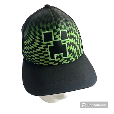 Mojang Minecraft Creeper Hat Cap Youth Green Black Adjustable Snapback  • $8.97