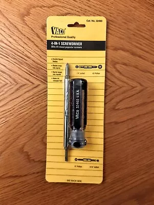 $68 • Buy 2 Vaco / Klein Professional Quality Tools 4-n-1 Screwdriver By Klein Tools 32460
