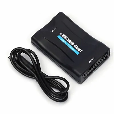 HDMI To Scart AV Converter Adapter HDMI In Scart Out Support MHL Smart Phones UK • £6.91