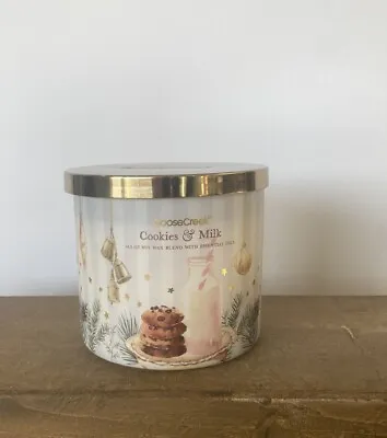 Goose Creek Cookies & Milk (Caramel Vanilla) 3 Wick Candle W/Essential Oils • £24.81