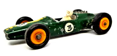 Vintage Matchbox Lesney Lotus Racing Car Green #19 + Driver - LOOSE • $19.49