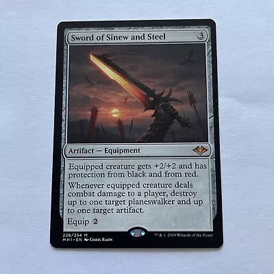 MTG Magic The Gathering SWORD OF SINEW AND STEEL From MH1 • $6.99