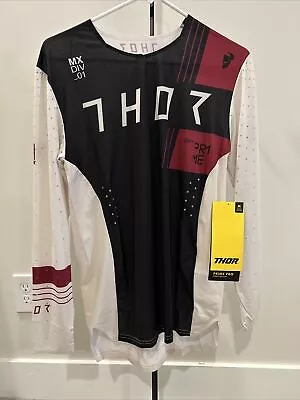 Thor Prime S22S MX Jersey Strike Vintage White/Maroon Medium • $47.94