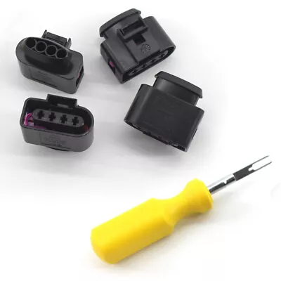 $13.96 • Buy 4* Ignition Coil Connector Repair Kit Harness Plug Wiring With Tool For Audi VW