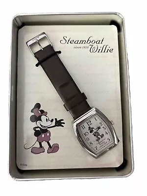 Disney Mickey Mouse Women's Steamboat Willie Watch FSC#32099-1  In Tin Case • $20