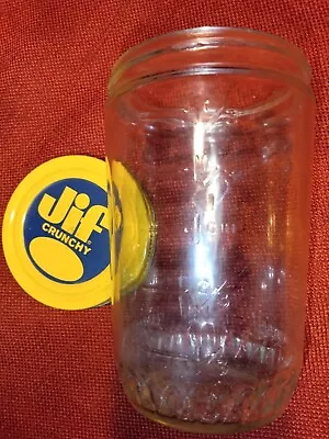 Vintage 2 Cup Jif Crunchy Glass Jar Measurements On The Side  • $4.50