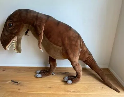 £50 • Buy Hansa Large Tyrannosaurus T-Rex Dinosaur GIANT Soft Toy Brown Dino Figure RARE