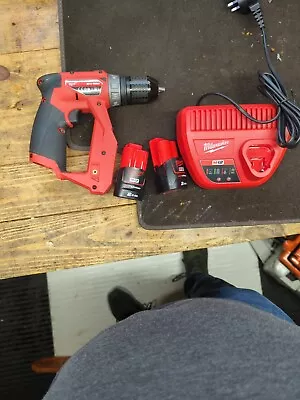 Milwaukee M12 FDDX  Drill / Driver With 2 Batteries And Charger • £135