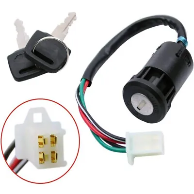 US Universal 4Pin Start Ignition Key Switch For 50cc-250cc Motorcycle ATV Parts • $14.39