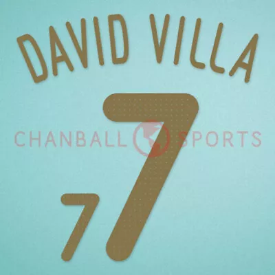 David Villa #7 EURO 2008 Spain Homekit Nameset Printing • £13.19