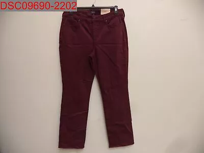 NWOT - NYDJ Women's Deep Merlot Marilyn Straight Jeans Size 14 • $44.97