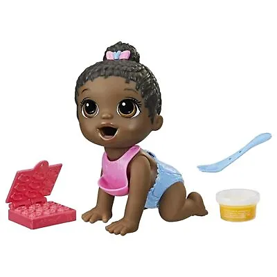 Baby Alive Lil Snacks Baby Doll Eats And  Poops  With Black Hair • $32.88