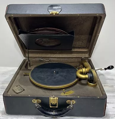 Victrola Victor Talking Machine Phonograph Vintage W/ Crank & Orig. Case Tested • $214.95