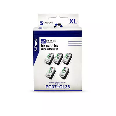 5x Ink 3+2 Replaces Canon CL38 PG37 CL-38 PG-37 PG37 CL38 PG-37 CL-38 • £103.78