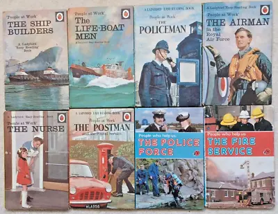 Lot - 8 People At Work Books Ladybird 606B Policeman Airman Nurse Postman Fire • £15.99