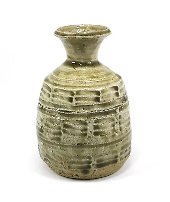 RARE Janet Leach Studio Pottery Ash Glazed Stoneware Vase Impressed Decoration • £345
