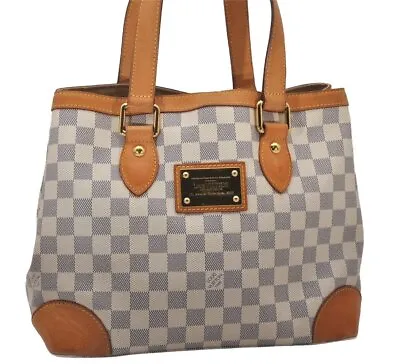 Authentic Louis Vuitton Damier Azur Hampstead PM N51207 Shoulder Tote Bag 4603I • $135.50