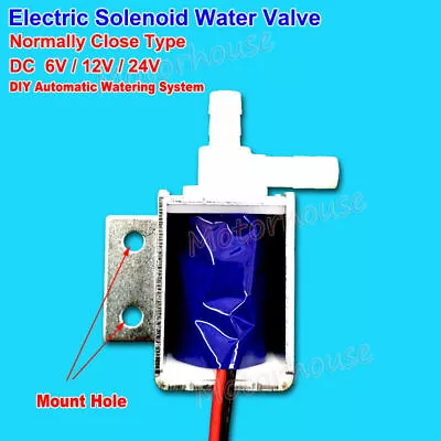 DC6V 12V 24V DC Electric Solenoid Valve Normally Closed Air Water Control Valve • $4.99