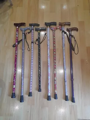 8 X Adjustable Metal Walking Sticks • £9.99