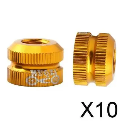 10X 1 Pair Bike Tire Law Mouth Nut Tire Inner Tube Valve Nut New Yellow • £14.71