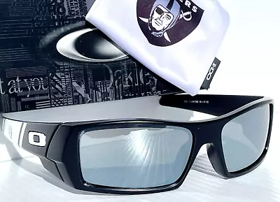 NFL Oakley Gascan RAIDERS VEGAS BLACK POLARIZED Galaxy Chrome Sunglass 9014 • $148.87