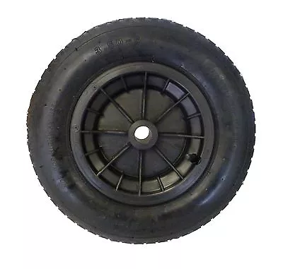 BLACK Wheelbarrow / Launching Trolley Wheel Pneumatic 14  Tyre 3.50 - 8 • £11.99