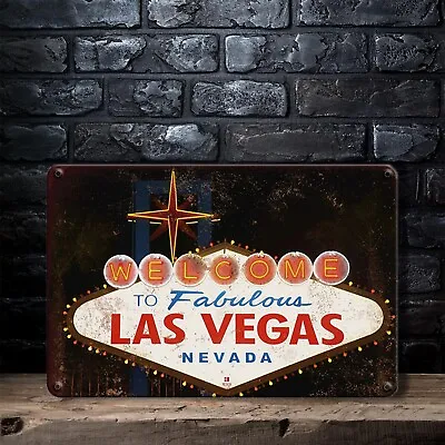 Vintage Decorative Welcome To Fabulous Las Vegas Nevada Metal Tin Sign Poster • $14.99