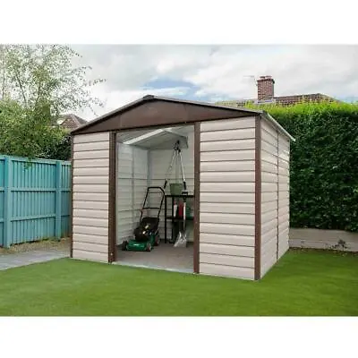 Garden Shed 8 X 6ft Yardmaster Shiplap Metal Apex Shed With 2 Light Panels • £499.98