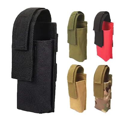 Tactical LED Flashlight Pouch Nylon Holster Case Belt Molle Mini Scissor Pouch • $7.89