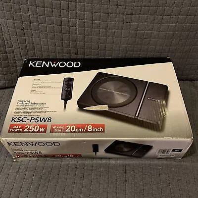 Kenwood KSC-PSW8 Remote Control 150W-RMS 250W-MAX Compact Powered 8  Subwoofer • $200