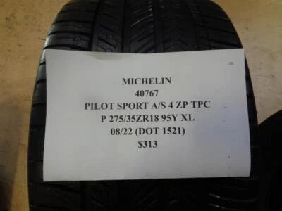 $273.59 • Buy 1 New Tire Michelin Pilot Sport As 4 Zp Tpc 275 35 18 95y Xl 40767