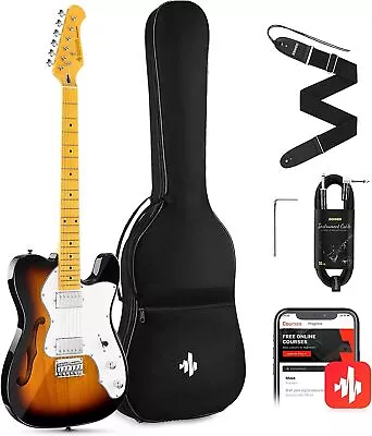 🎸𝗗𝗢𝗡𝗡𝗘𝗥 DJC-1000S 39  Jazz Electric Guitar 3 Way H-H Pickups For Beginner • $199.99