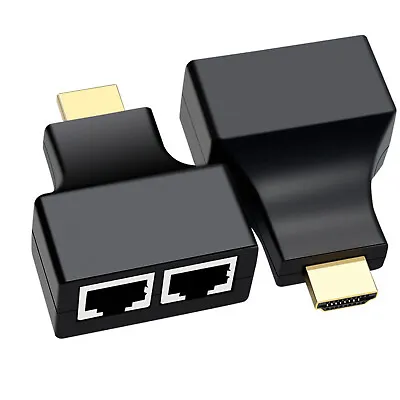 Male-Female HDMI Over RJ45 CAT5e CAT6 UTP LAN Ethernet Extender Repeater 1080P • $6.48