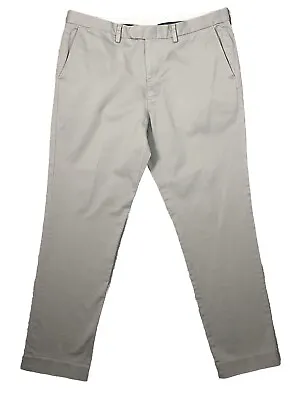 J Crew Pants Mens 36x32 Gray Slim Fit Bowery Stretch Chino Pockets EUC • $22.99