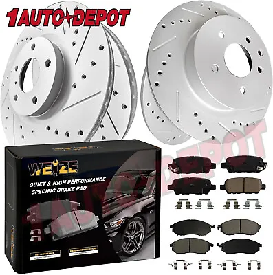 Front & Rear Drilled Brake Rotors Pads Kit For Nissan 370Z 350Z Infiniti G35 G37 • $169.99