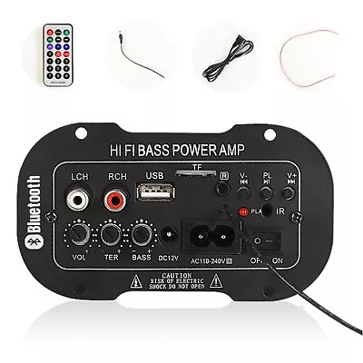 50W Bluetooth HiFi Power Amplifier Mini Audio Digital Stereo FM Car AMP Remote • £11.39