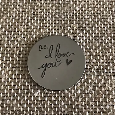 Authentic Origami Owl Large Silver  P.s. I Love You  Locket Plate  New  + • $4.95